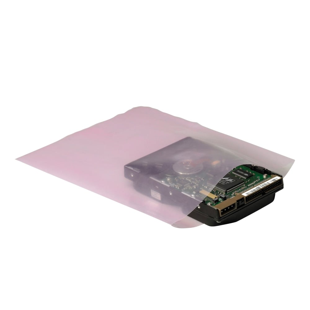 Office Depot Brand 6 Mil Anti-Static Flat Poly Bags, 9in x 12in, Pink, Case Of 1000 MPN:PBAS8350