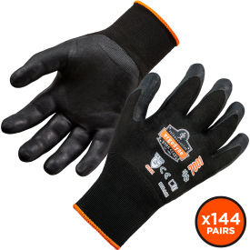 Ergodyne® Proflex 7001 Abrasion Resistant Gloves Nitrile Coated L Black 144 Pairs 17854
