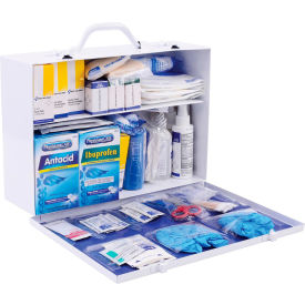 GoVets™ First Aid Kit 50-75 Person ANSI Compliant 2-Shelf Steel Cabinet 295A761