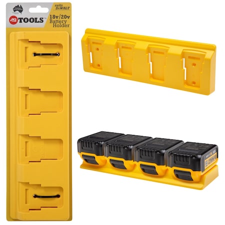 Battery Holder, 12.75 in L, 20 V MPN:BH-DEW-YEL-04