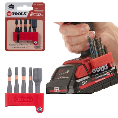 Bit Holder, 2 in L, 48 TOOLS MPN:MBH-MIL-RED-01