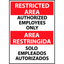 Restricted Area Aluminum - Bilingual - Authorized Employees Only ESRA4AB
