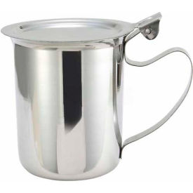 Winco SCT-10F Stackable Creamer W/ Flat Cover 10 Oz. Stainless Steel Stackable SCT-10F - Pkg Qty 24