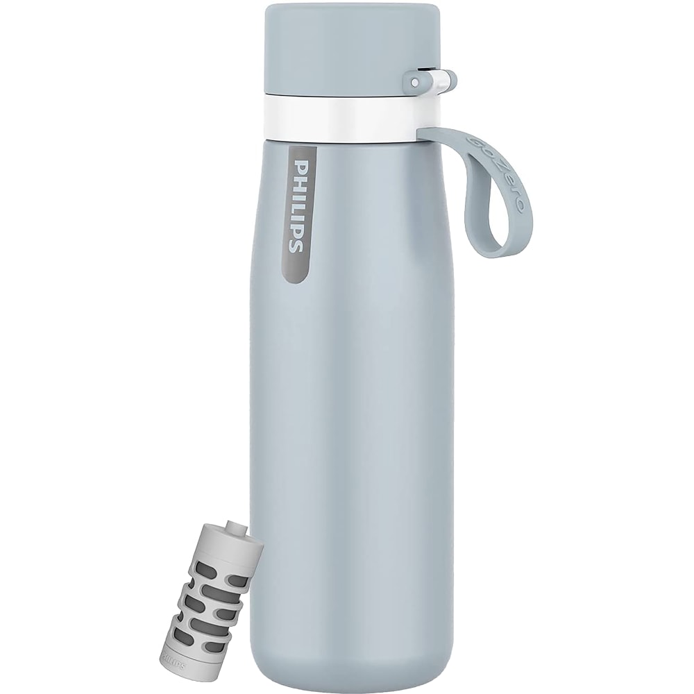 Philips GoZero Everyday Insulated Stainless-Steel Water Bottle With Filter, 18.6 Oz, Blue MPN:AWP2771BLO/37