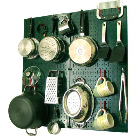 Wall Control Kitchen Pegboard Pack Storage & Organization Kit Green/Red 32