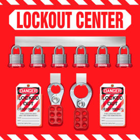 Accuform KST814 Stopout® Lockout Store-Boards™ 6 Padlock Capacity Aluminum KST814