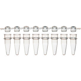 0.2mL 8-Strip Tubes with Separate 8-Strip clear Dome caps Natural 125/Pack PCR-STR-02D