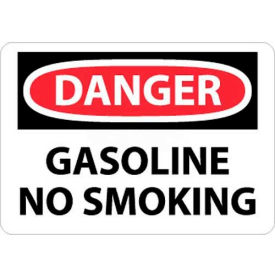 NMC D388P OSHA Sign Danger Gasoline No Smoking 7