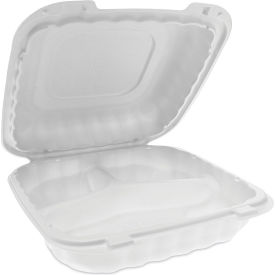 Pactiv Evergreen Microwavable MFPP Hinged Lid Container 3 Comp 8.31