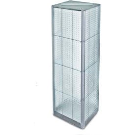 Global Approved 700405-CLR Four-Sided Pegboard Spinning Floor Display 16