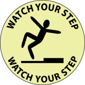 Glow Floor Sign - Watch Your Step GWFS1