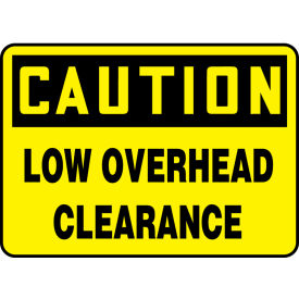 Accuform MECR606VA Caution Sign Low Overhead Clearance 14