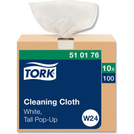 Tork® Cleaning Cloth 8.46 x 16.13 White 100 Wipes/Box 10 Boxes/Carton 510176