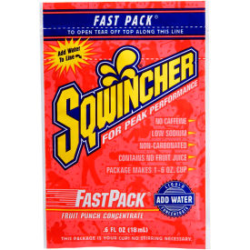 Sqwincher Fast Pack Liquid Concentrate - Fruit Punch 0.6 oz. 200/Carton 015305-FP