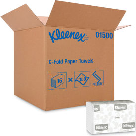Kleenex® C-Fold Paper Towels 1 Ply 10.13 x 13.15 White 150/Pack 16 Packs/Carton KCC01500