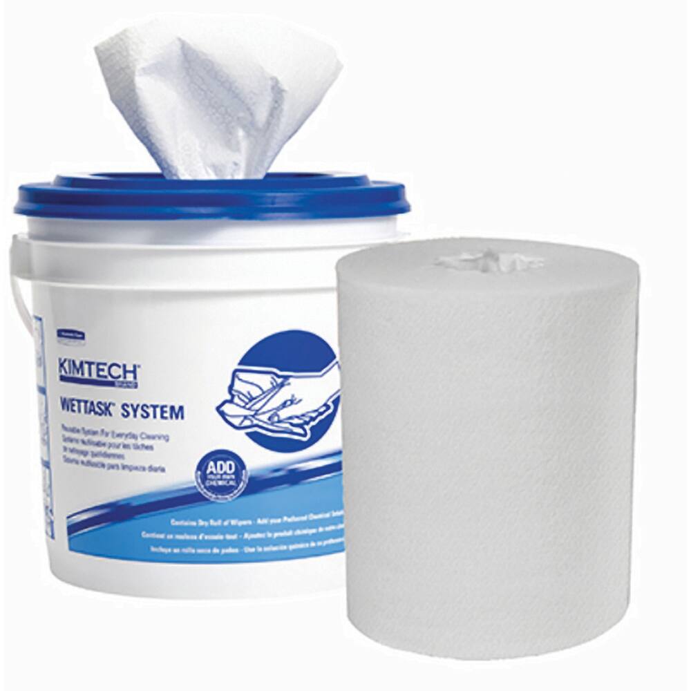 PowerClean WetTask Wipers for Disinfectants, Sanitizers & Solvents, Center-Pull Roll, White, Refill Only MPN:53850 - Pkg Qty 6