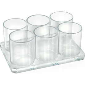 Global Approved 225576 Six Cup Acrylic Deluxe Holder 225576