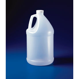 Bel-Art Jug-Style 4 Liter (1 Gallon) Polyethylene Bottles with Handle 38mm Closure 12Pk 106140001