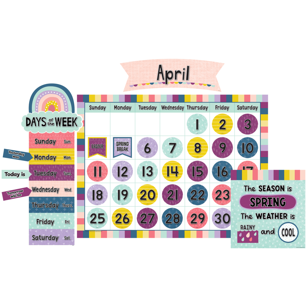 Teacher Created Resources Oh Happy Day 96-Piece Calendar Bulletin Board Set MPN:TCR9021
