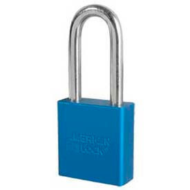 American Lock® No. A1266BLU Solid Aluminum Rectangular Padlock - Blue A1266BLU - Pkg Qty 24