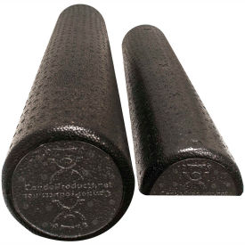 CanDo® Black Composite Foam Roller Half-Round 6