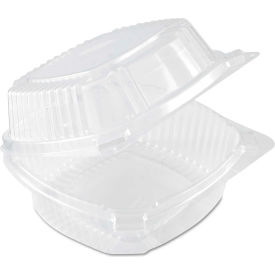 Pactiv Evergreen ClearView SmartLock Hinged Lid Container 20 oz 5.75x6x3 Clear Plastic 500/CT YCI811600000