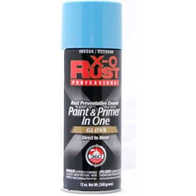 X-O Rust 12 oz. Aerosol Rust Preventative Paint & Primer In One Light Blue Gloss - 125741 125741