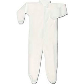 HD Polypropylene Coverall Elastic Wrists & Ankles Zipper Front Single Collar Blue 4XL 25/CS CVL-NW-HD-E-BLUE-4XL