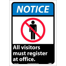 Graphic Signs - Notice All Visitors Must Register - Vinyl 10