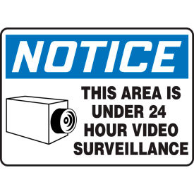 Accuform MASE807VS Notice Sign This Area Is Under 24 Hour Video... 14