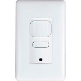 Hubbell LightHawk PIR 1-Button Wall Switch Occupancy Sensor White LHIRS1-G-WH
