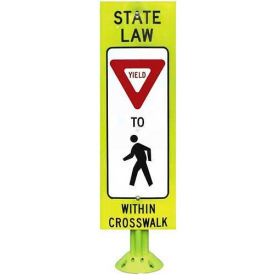 Pexco® FG342 State Law Yield to Pedestrian Sign 12