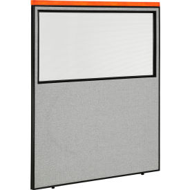 Interion® Deluxe Office Partition Panel with Partial Window 60-1/4