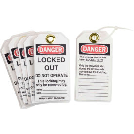 Brady® 65535 Lockout Tag- Danger Do Not Operate Heavy Duty Polyester Encapsulated 25/Pack 65535