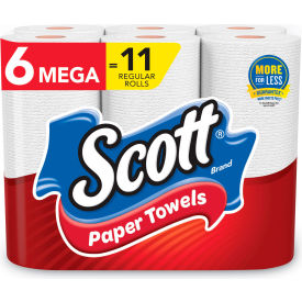 Scott Choose-a-Size Mega Kitchen Roll Paper Towels 1-Ply 108/Roll 6 Rolls/Pack 4 Packs/Carton 56668