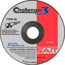 United Abrasives - Sait 27616 Challenger III Grinding Wheel Type 29 5 