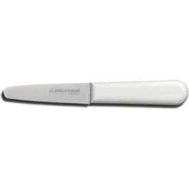 Dexter Russell 10453 - Clam Knife High Carbon Steel Stamped White Handle 3-3/8