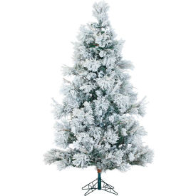 Fraser Hill Farm Artificial Christmas Tree - 6.5 Ft. Flocked Snowy Pine FFSN065-0SN