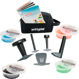 Puttycise® TheraPutty® Set 5 Tools 4 x 6 oz. Putties Hard (Red Green Blue Black) 10-2834