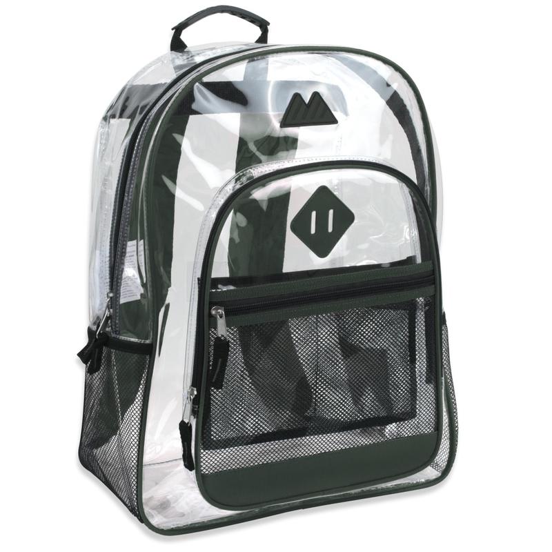 Trailmaker Clear Backpack, Green MPN:7796GRN
