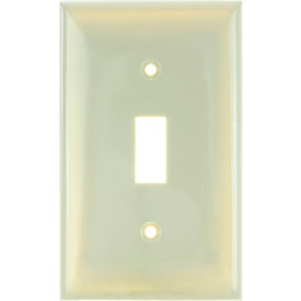 Sunlite® Toggle Switch Plate 1-Gang Ivory Pack of 12 40884-NS