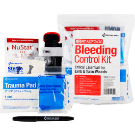 First Aid Only® Critical Essential Bleeding Control Kit 1-24 Persons 8 Pieces Plastic Case 91134-001
