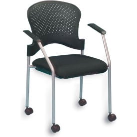 Eurotech Breeze Side Chair - Black Fabric - Non-Adjustable Arms - Pkg Qty 2 FS8270