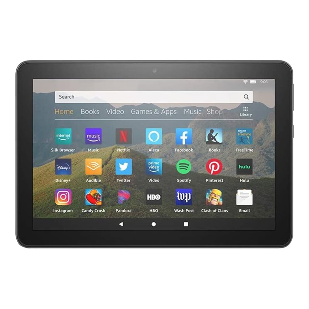 Amazon Fire HD 8 Tablet - 8in WXGA - Quad-core (4 Core) 2 GHz - 2 GB RAM - 32 GB Storage - Black - microSD Supported - 1280 x 800 - In-plane Switching (IPS) Technology Display - 2 Megapixel Front Camera - 12 Hours Maximum Battery Run Time MPN:B07TMJ1R3X
