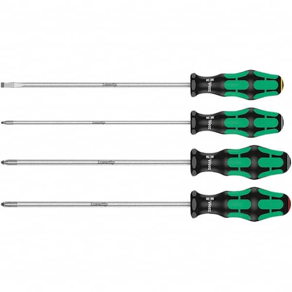 Screwdriver Set: 4 Pc, Phillips, Pozidriv & Slotted MPN:05347736002