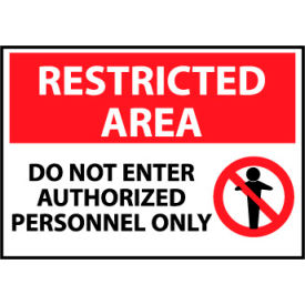 Restricted Area Aluminum - Do Not Enter Authorized Personnel Only RA8AB