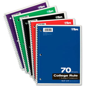 Oxford™ 1 Subject Coil-Lock Wirebound Notebooks Randomly Assorted Covers (70) 10.5 x 8 Sheets 65021*****##*