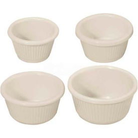 Winco RFM-4K Fluted Ramekins 4 oz Melamine Black 12 Per Pack RFM-4K