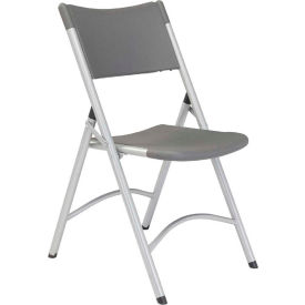 Interion® Folding Chair With Mid Back Resin Gray 540GY695 - Pkg Qty 4