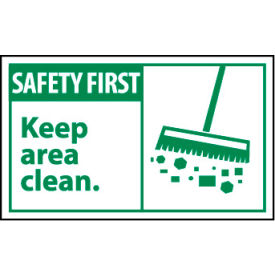 Graphic Machine Labels - Safety First Keep Area Clean SGA2AP